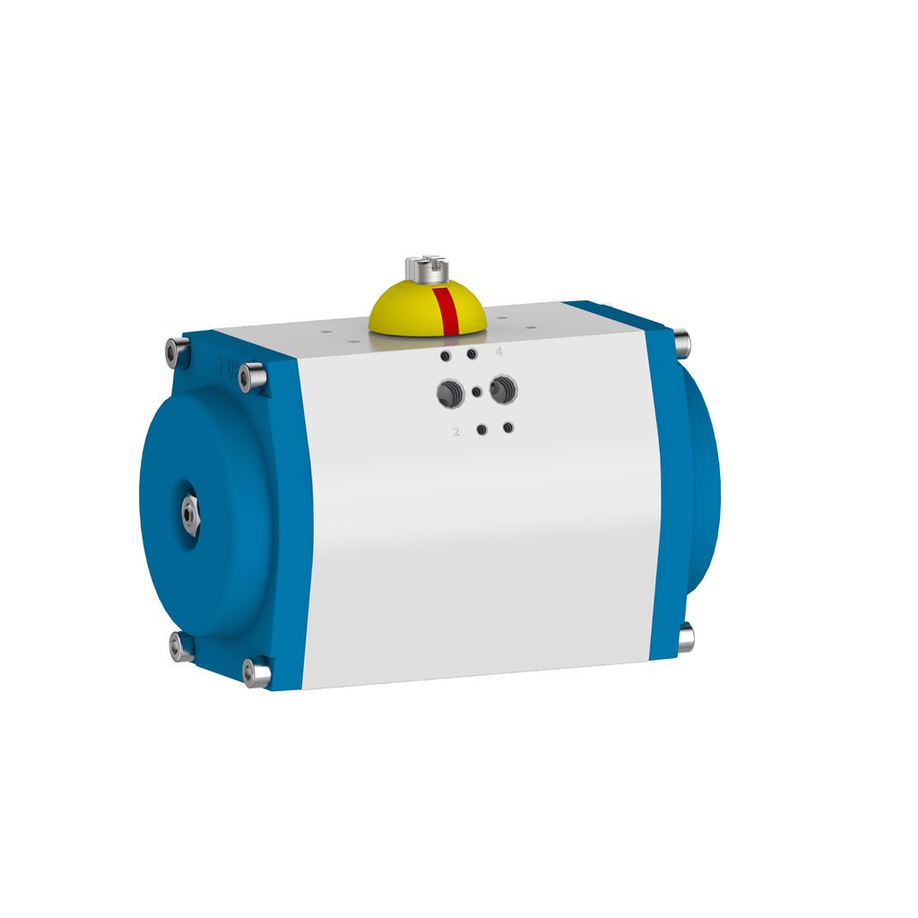 Actionneur pneumatique 110 GT - double effet, schéma de perçage F07/F10, réglage de la fin de course des deux côtés, pignon NP22, CW-A