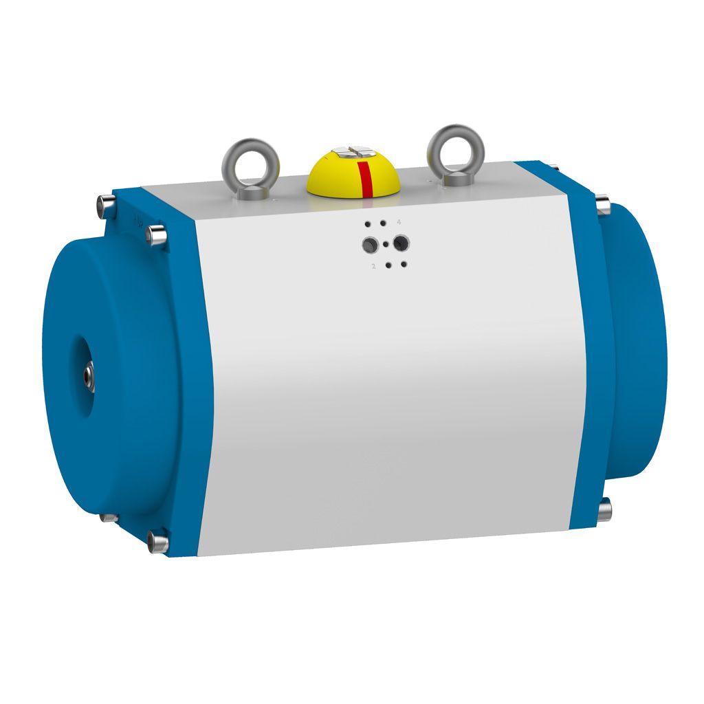 Actionneur pneumatique 190 GT - double effet, configuration de trous F14, réglage de la fin de course unilatéral, pignon NP36, CW-A