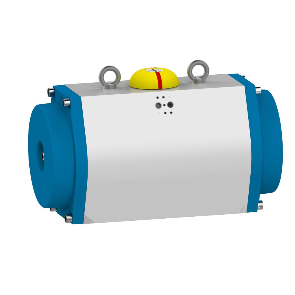 Actionneur pneumatique 210 GT - double effet, configuration des trous F14, réglage de la fin de course unilatéral, pignon NP36, CW-A