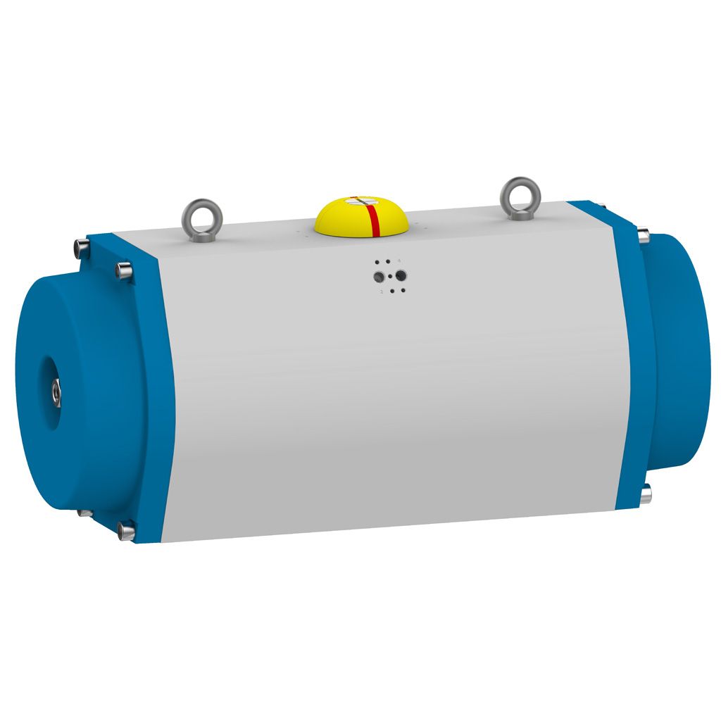 Actionneur pneumatique 255 GT - ouverture de force de ressort, configuration des trous F16, réglage de la position finale unilatérale, pignon NP46, CCW-C