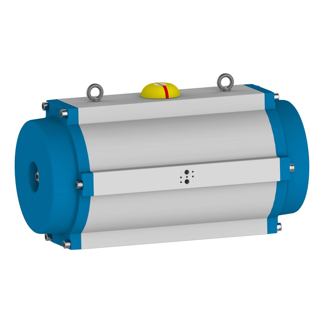 Actionneur pneumatique 300 GT - double effet, schéma de perçage F16, réglage de fin de course unilatéral, pignon NP46, CW-A