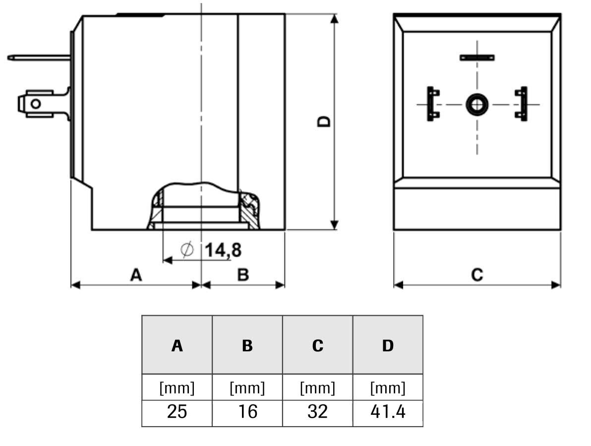 7401er solénoïde 110V 50Hz - 120V 60Hz Classe H