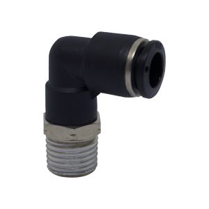 Raccord en L pivotant avec filetage mâle BSPT, nickelé