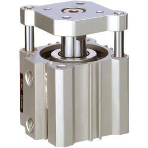 SMC Pneumatique - C (D) QM, vérins compacts avec tige de guidage [de trou traversant (Standard)], 63 [G (Ø32-Ø100)], 15, sans l'émetteur de signaux, 0,5 m (ou aucune d'exécution sans dispositif de signalisation)