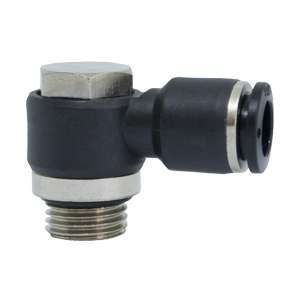 Raccord mâle pivotant Banjo-L avec filetage NPT et UNF nickelé