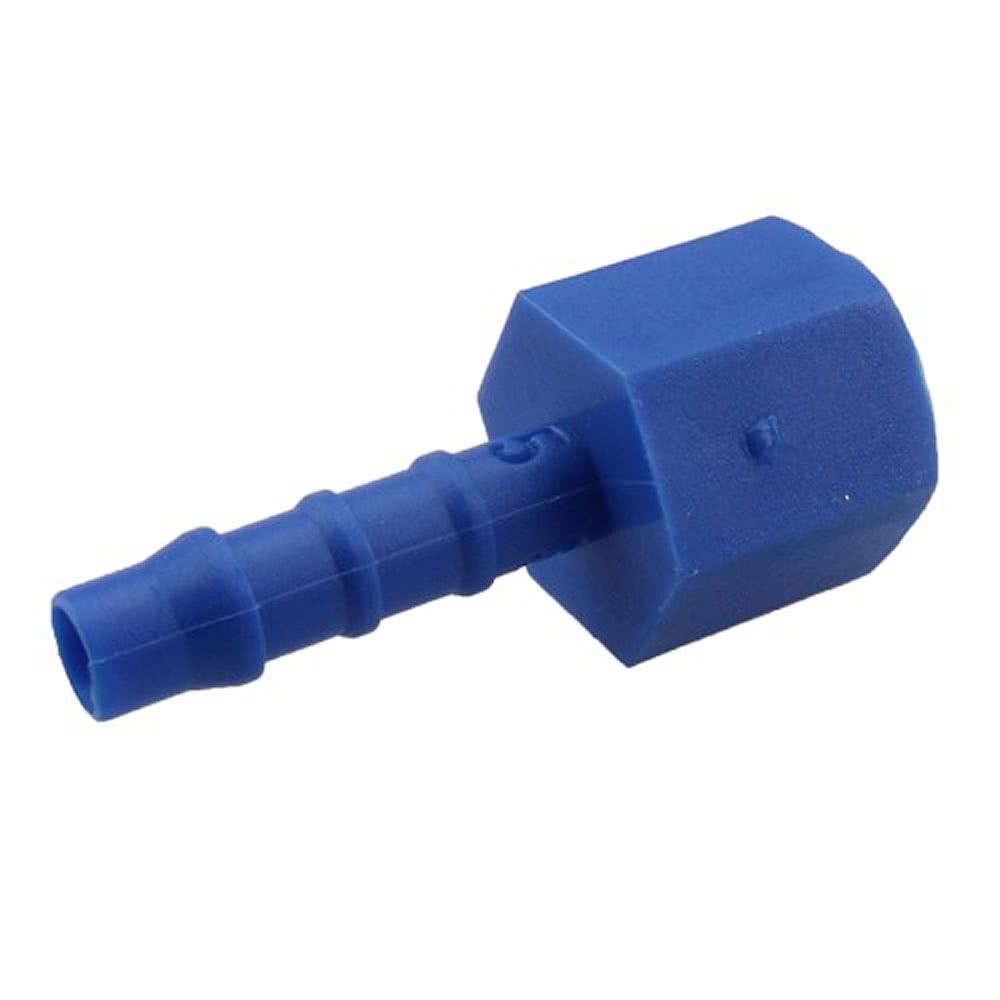 À visser sur le tuyau, le nylon, bleu, cylindrique, G 1/4, raccordement flexible Ø 10 mm - adapté pour la nourriture