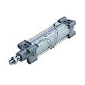 SMC Pneumatique - C96S (D), ISO 15552-cylindre à double action, à sens unique / continu tige de piston avec amortissement pneumatique et élastique sur les deux côtés intégré dans l'anneau magnétique (modèle de base), 100