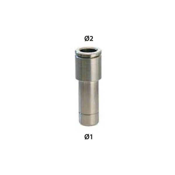 Univer - Push-laiton nickelé réducteur 6 mm Ø1, Ø2 14 mm