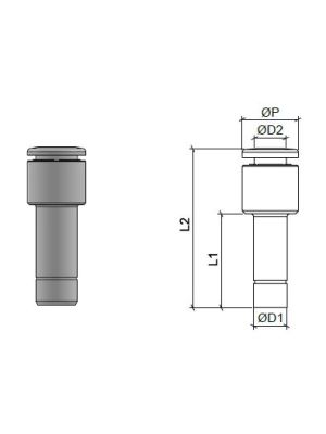 Adaptateur en acier inoxydable AISI 316L