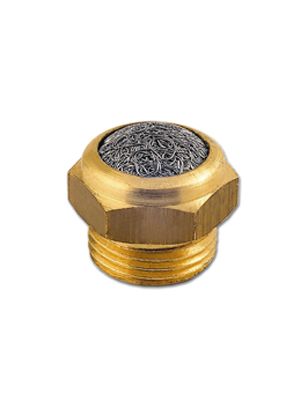 Silencieux en acier inoxydable sur socle hexagonal en laiton