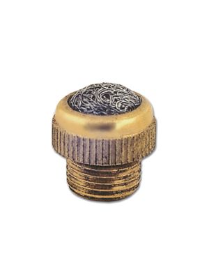 Silencieux en fil d'acier inoxydable riveté sur une base ronde en laiton moletée