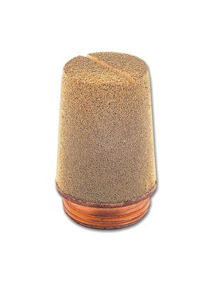 Silencieux conique en forme de E en bronze sphérique fritté avec cuivre rond en laiton et fente