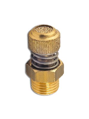 Silencieux en pastilles de bronze fritté avec contrôle de flux