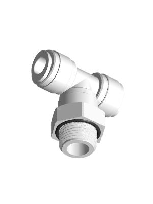 Raccord en T mâle pivotant avec filetage BSPP