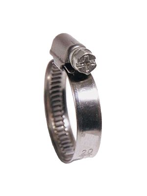 Collier de serrage à vis selon DIN 3017, largeur de bande 9 mm, boîtier et vis en Inox AISI 329