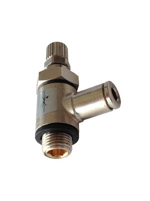 Régulateur de débit pivotant manuel avec filetage extérieur BSPP pour cylindre