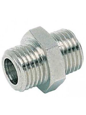 Doppelnippelverschraubung, laiton nickelé