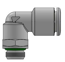 Connecteur coudé, en acier inoxydable AISI 316L avec filetage BSPP