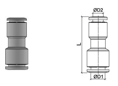 Connecteur réduit, en acier inoxydable AISI 316L avec filetage BSPP