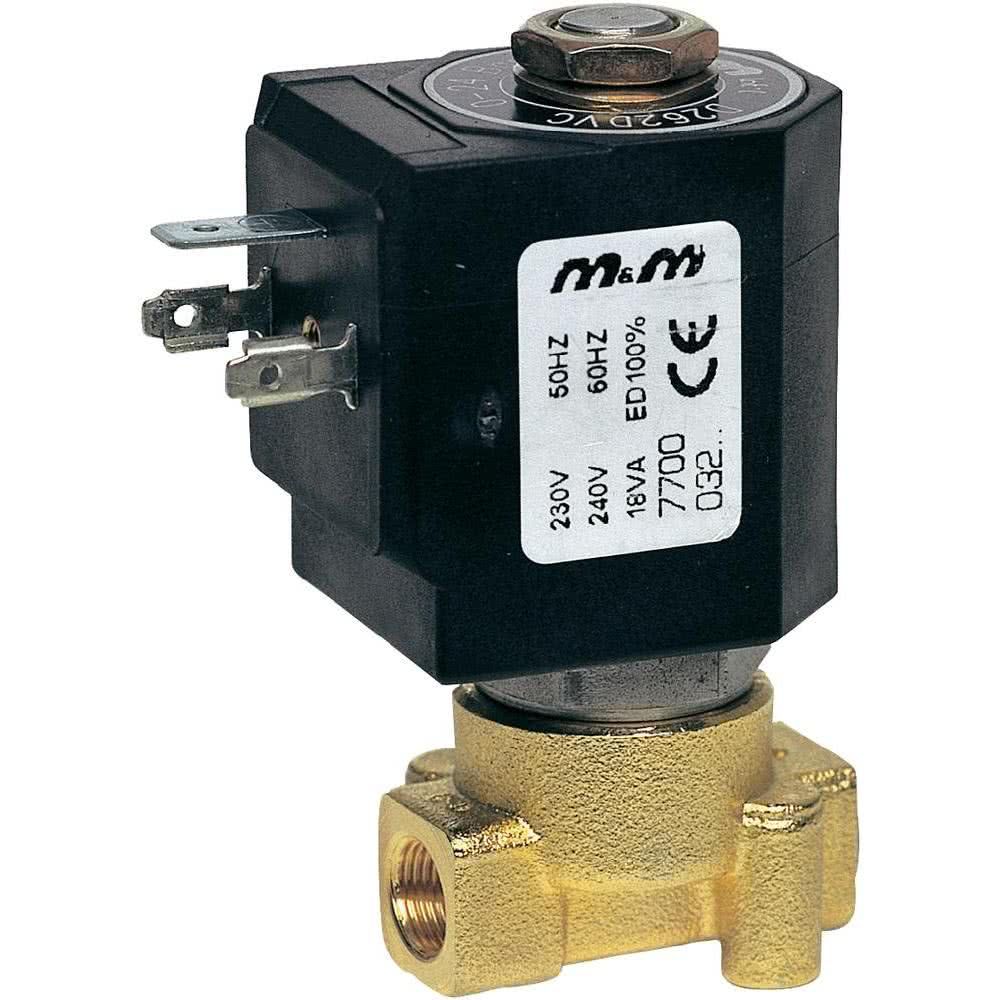 Électrovanne 2/2 en laiton à commande directe, NF, G 1/8, DN 1,5 mm, FKM