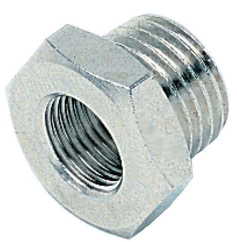 Raccord fileté, cylindrique réducteur, en laiton nickelé, 1 mâle G 3/4