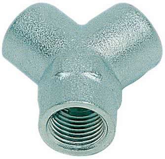 Fil de montage, le couplage Y-pression, cylindrique, pièce en Y, de nickel plaqué de laiton, 3x G 1/4 IG