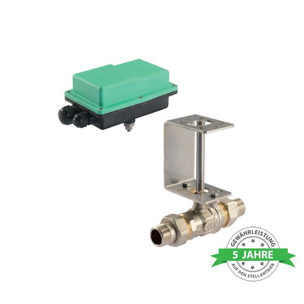 Comparato - Robinet à bille électrique avec entretoise - Diamant PRO, 2 voies, 1/2 "M / M, DN15, PN16, 230V