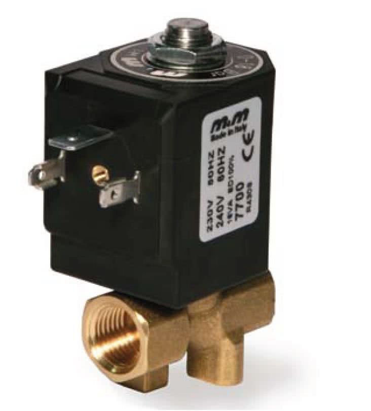 Électrovanne 2/2 en laiton à commande directe, NF, G 1/4, DN 2,2 mm, FKM