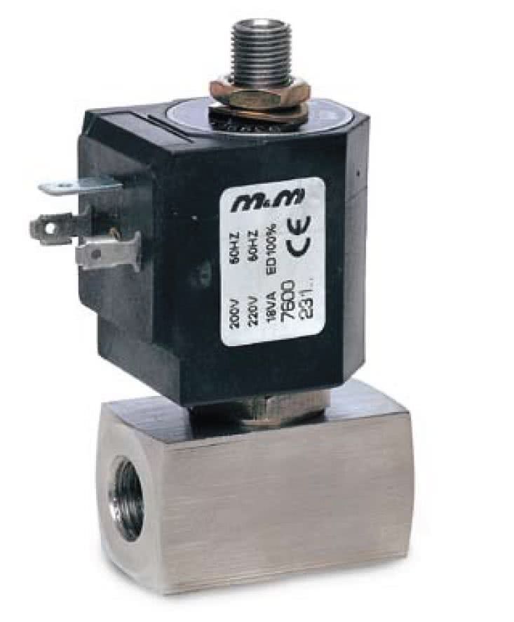 Électrovanne 3/2 en acier inoxydable à commande directe, NF, G 1/8, DN 1,5 mm, FKM