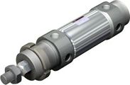 SMC Pneumatique - C (D) 76K, vérin pneumatique, à double effet, d'un côté tige de piston, non tournante, intégrée dans l'aimant (filetage des deux côtés), 32, 500, sans soufflet, (montage Band), Standard