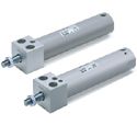 SMC Pneumatique - C (D) G1R-Z, vérin pneumatique pour le montage direct, à double effet, simple tige, aimant intégré (rembourrage élastique), 20, 150, filetage de la tige de piston (culasse)