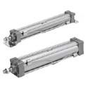 SMC Pneumatique - M (D) BZ, vérin pneumatique, à double effet, simple tige, (tourillons), 50, Rc, 125, sans soufflet, coussin d'air, sans élément de fixation
