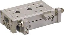 SMC Pneumatique - msxsl, coulissant compact, double effet, un guide à rouleaux croisés, symétrique, 6, diamètre de piston 16 mm jusqu'à la taille de l'alésage: M-filetée de 20 mm: Rc-fil 10 sans réglage
