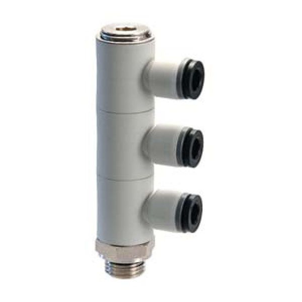 Univer - Appuyer vis creuse triple, simple banjo, tête cylindrique avec Allen Ø 10 mm G1 / 4 évidée