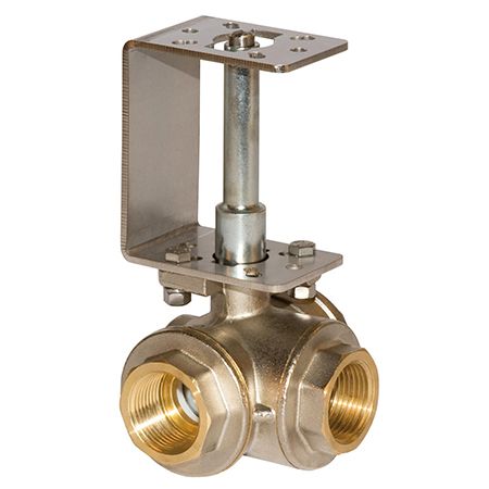 COMPARATO - vanne à boisseau sphérique avec entretoise en acier inoxydable pour actionneur de diamant PRO, à passage intégral, alésage de L, DN15, PN30, 1/2 '', W / W / W