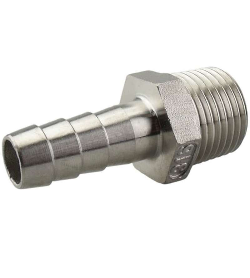 Vis-tuyau, en acier inoxydable, de forme conique, R 1 AG, durite Ø 25,4 mm