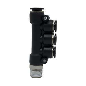 Connecteur mâle multi-T rotatif avec filetage NPT nickelé