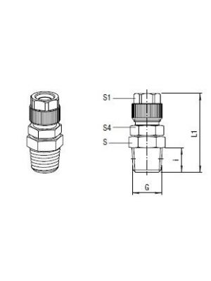 AVS-131M-K Gerader-Einschraub-Verschraubung