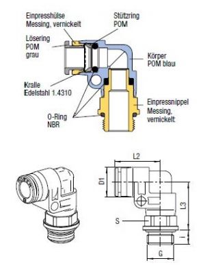 AVS-930P L-Steckanschlussverbinder