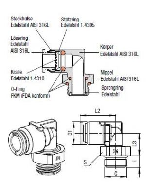 AVS-930X44 L-Verbinder