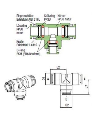 AVS-954P3 T-Verbinder