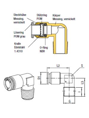 AVS-950M Gerader Verbinder Push-In
