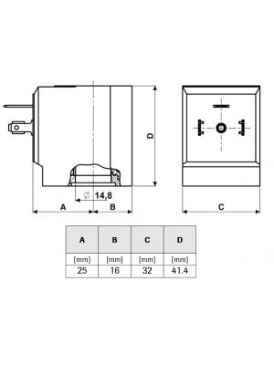 7401er solénoïde 110V 50Hz - 120V 60Hz Classe H