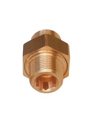 Nipple double avec filetage BSPT en laiton jaune