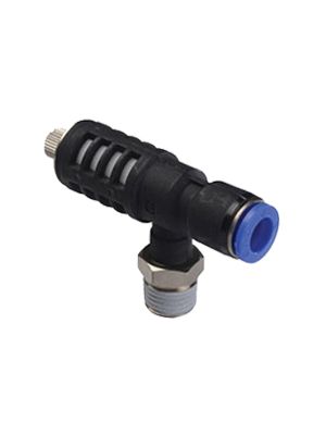 Régulateur de débit avec vanne à déclenchement rapide automatique peu bruyante et filetage BSPT