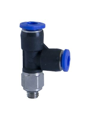 Raccord en T latéral compact avec filetage métrique, nickelé