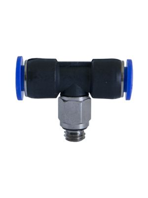 Raccord en T rotatif compact avec filetage métrique nickelé