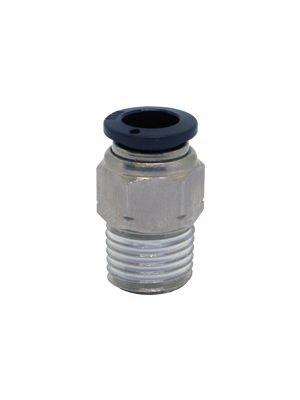 Connecteurs embrochables à six pans creux et filetage extérieur BSPT nickelés