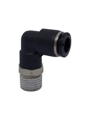 Raccord en L pivotant avec filetage mâle BSPT, nickelé