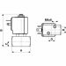 Électrovanne pour haute pression 2/2 en acier inoxydable à commande directe, NF, G 1/4, DN 2 mm, Rubis
